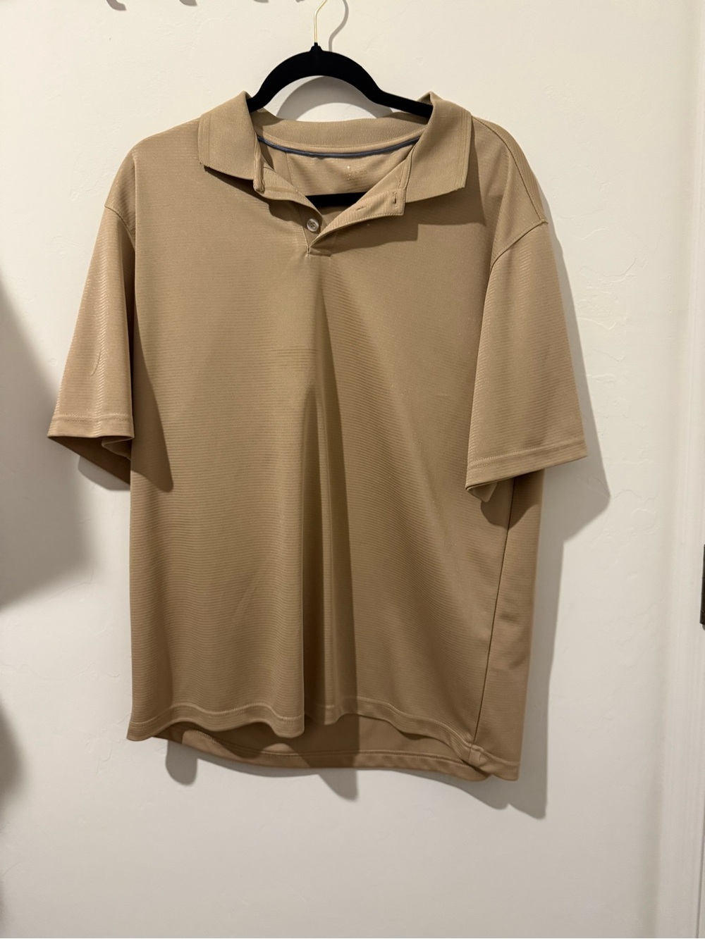 H&M Men's Polo Shirt in Beige/Tan